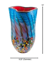 Dale Tiffany 14" Tangelo Art Glass Vase