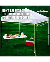 Caravan Canopy M Series Pro 2 10 x 10 ft Straight Leg Pop-Up Canopy Tent, White