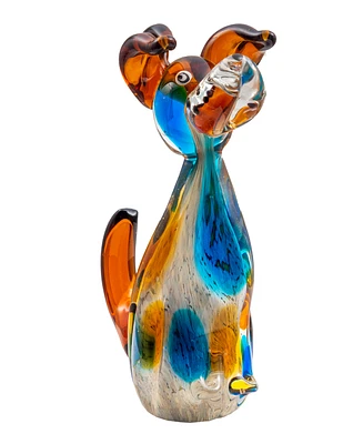 Dale Tiffany 7.75" Maximo Dog Art Glass Figurine