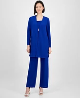 Anne Klein Women's Bar-Buckle Long-Sleeve Cardigan