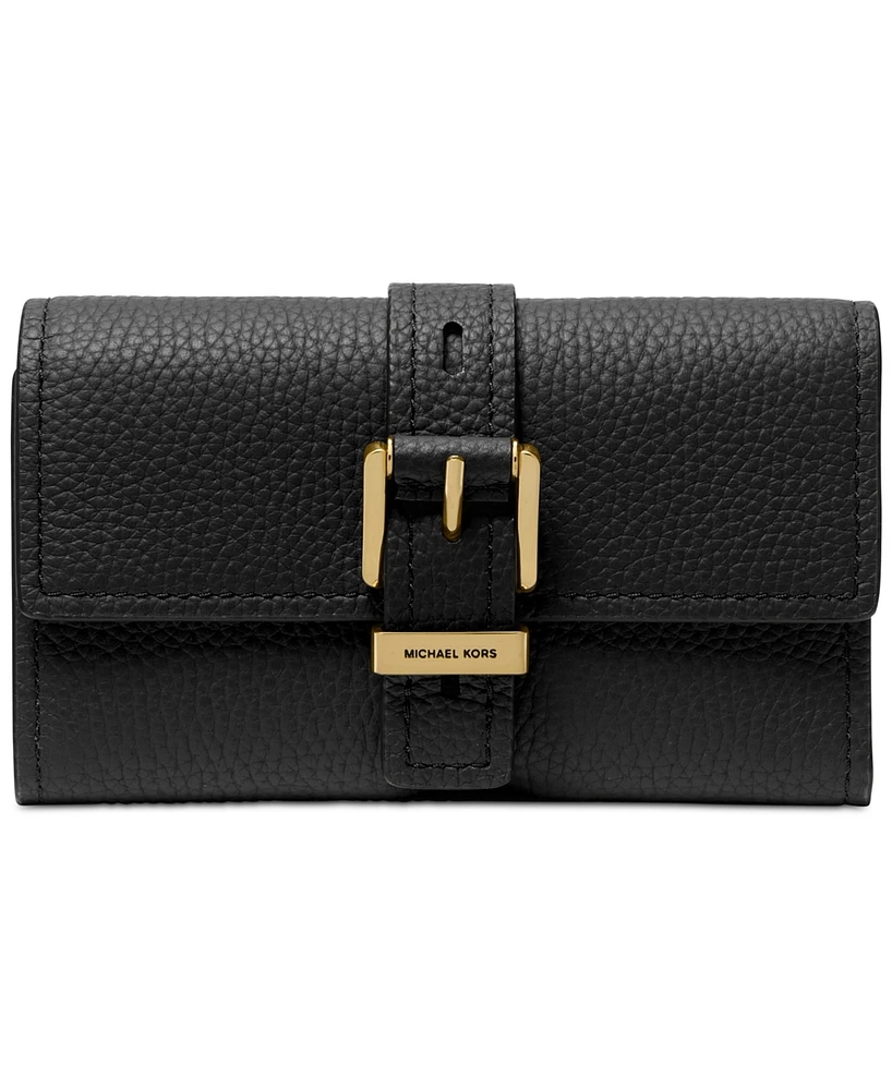 Michael Kors Nolita Medium Flap Trifold Leather Wallet