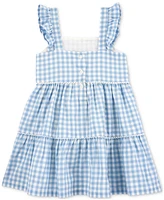 Carter's Toddler Girls Cotton Gingham Flutter-Sleeve Dress