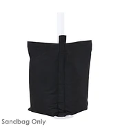 Sunnydaze Decor Polyester Sandbag Canopy Weights - Fillable Canopy Anchors - Easy to Attach - Set of 4 - Black