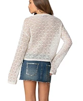 Edikted Women's Open Knit Sweater