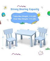 Gouun Kids 3 Pieces Multi Activity Play Dining Study Table and Chair Set