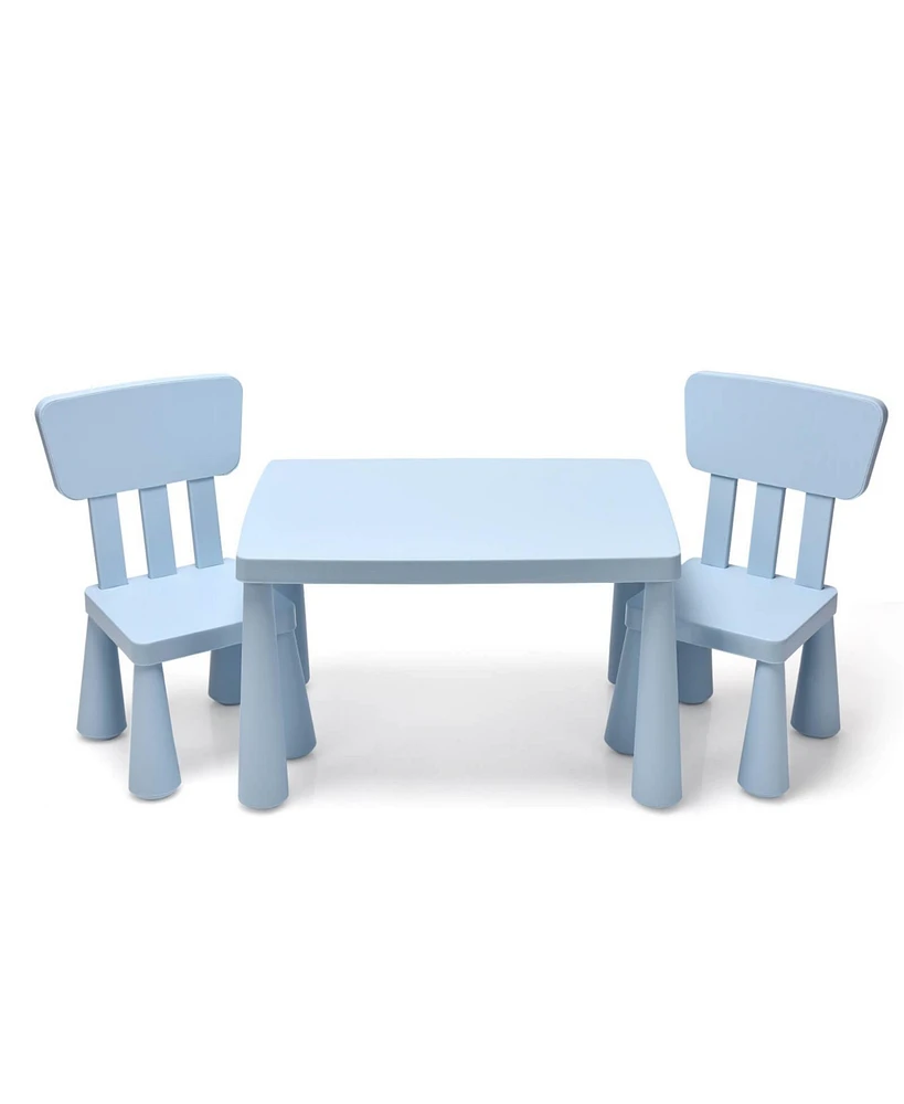 Gouun Kids 3 Pieces Multi Activity Play Dining Study Table and Chair Set