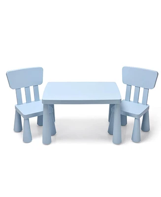 Gouun Kids 3 Pieces Multi Activity Play Dining Study Table and Chair Set