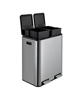 gaomon 16 Gallon/60L Dual Kitchen Trash Can, 2x8 Gallon Step Garbage Can