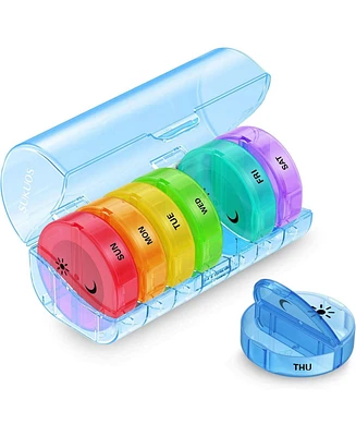 Sukuos Weekly Pill Organizer 7 Day 2 Times a