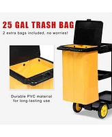 gaomon Cleaning Cart - 3 Tier Commercial Janitorial Cart