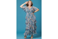 Kiyonna Plus Tour de Flounce Evening Gown