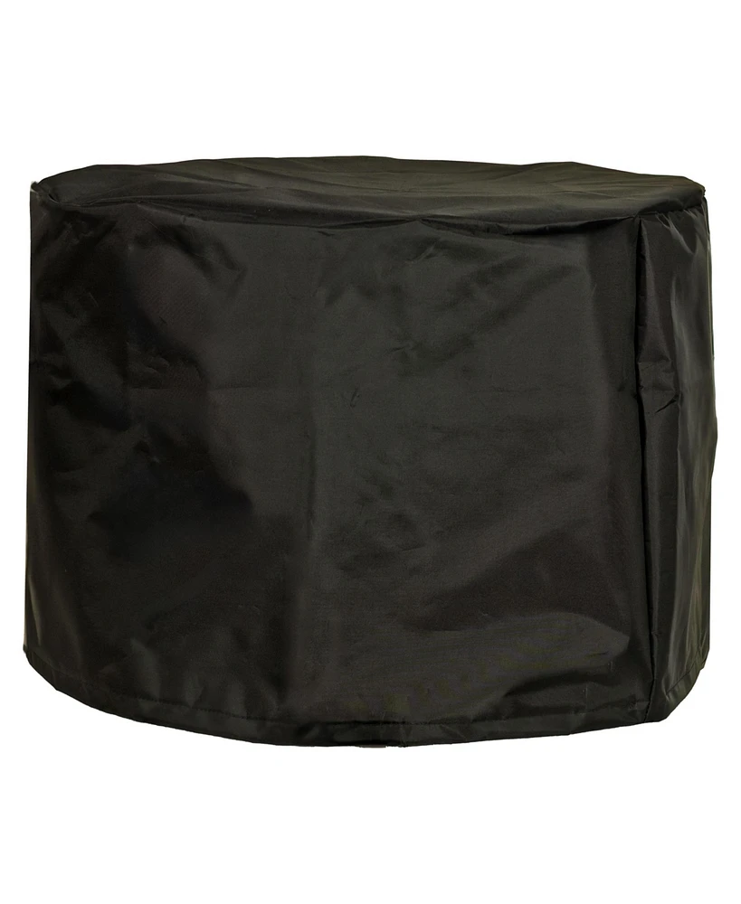 Sunnydaze Decor 22.5-Inch Round Fire Pit Cover - Cylinder Shape - 420D Oxford Cloth - For Smokeless/Non-Smokeless Fire Pits - Black