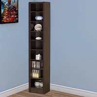 Slickblue Narrow Wooden Bookcase – Space-Saving and Stylish Storage for Books and Decor