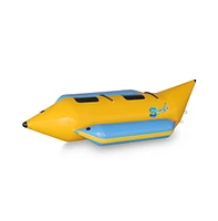 SereneLife 2-Person Inflatable Banana Boat, With Foot Pump & Repair Kit