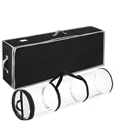 Hearth & Harbor Christmas Wrapping Paper Storage Containers - Gift Organizer Fits Up to 22 Rolls of 40"