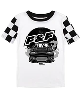 The Fast and the Furious Little Boys The Fast & the Furious Black-and-White Checkers Youth Snug-Fit 2-Piece Pajama Set-4