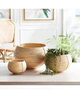 Napa Home & Garden Cane Rattan Plant Baskets, Set Of 3