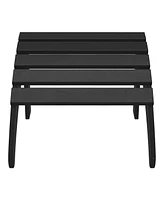 WestinTrends 12-Piece Hdpe Outdoor Patio Furniture Adirondack Chair Conversation Table Set