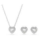 Swarovski x Ariana Grande Rhodium Plated Heart Mixed Cuts Set