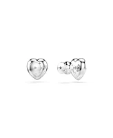 Swarovski Ariana Grande x Swarovski Rhodium Plated Heart Mixed Cuts Stud Earrings