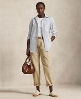 Polo Ralph Lauren Women's Stretch Slim Fit Striped Oxford Shirt