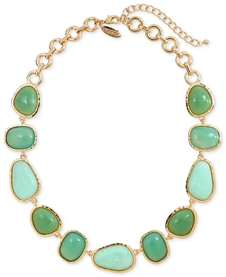 Style & Co Gold-Tone Green Stone Necklace, 18" + 3" extender, Exclusively at Macy's