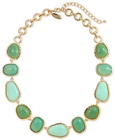 Style & Co Gold-Tone Green Stone Necklace, 18" + 3" extender, Exclusively at Macy's