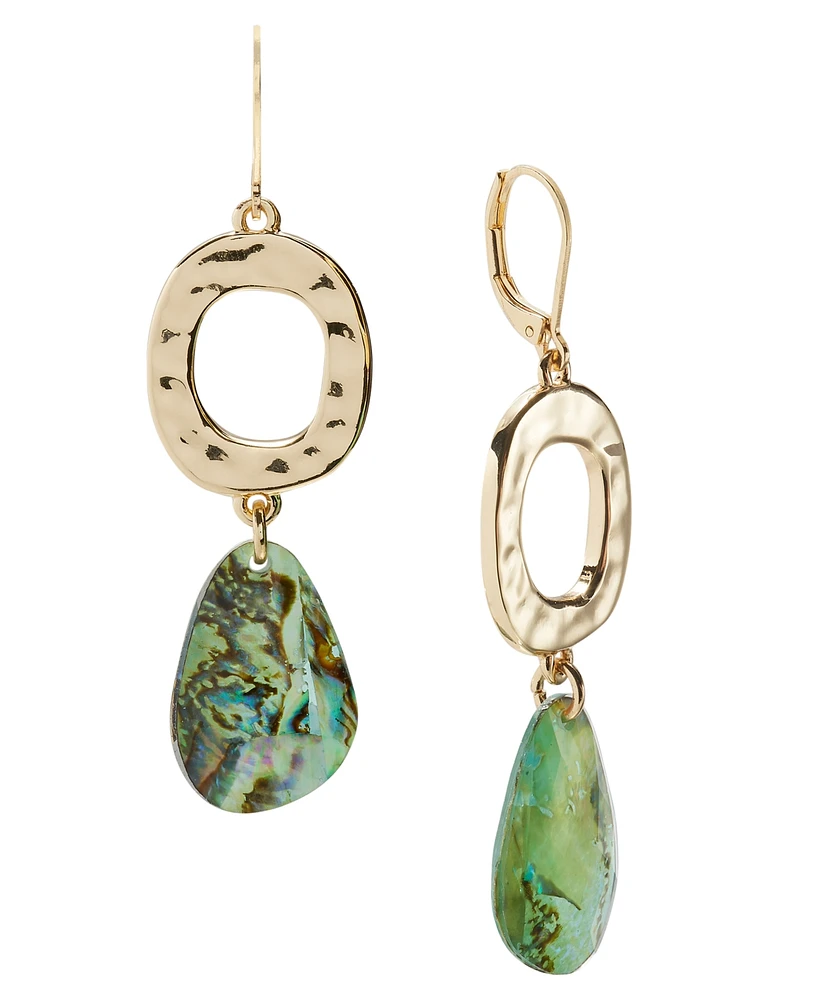 Style & Co Beaded Gold-Tone Double Drop Earrings, Exclusively at Macy's