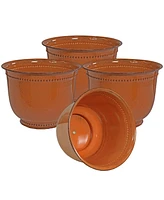 Sunnydaze Decor Michael 14.5" Metal Outdoor Plant Pot Set with Drainage Holes and Rubber Plugs - Matte Sage of 4