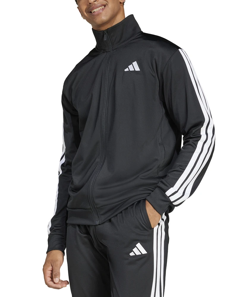 adidas Men's 3 Stripes Tricot Regular Track Top