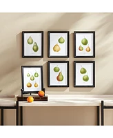 Napa Home & Garden Pear Study, Set Of 6 Wall Art