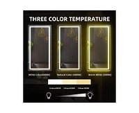 gaomon Led Bathroom Mirror 72x36 inch with Front and Backlight, Large Dimmable Wall Mirrors with Anti-Fog, Shatter-Proof, Memory, 3 Colors, Double Led