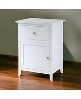 Slickblue 1-Drawer Bedroom Bedside Table Cabinet Nightstand End Table