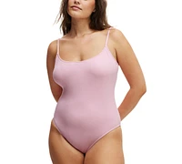 Cotton On Women's Thin-Strap Scoop-Back Cheeky One-Piece Swimsuit