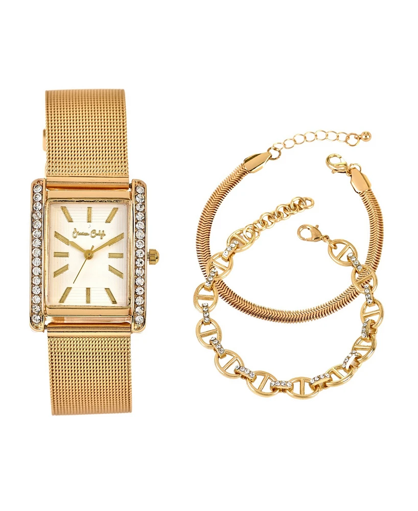 Jessica Carlyle Women's Gold Tone Metal Alloy Analog Watch