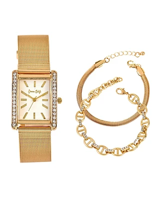 Jessica Carlyle Women's Gold Tone Metal Alloy Analog Watch