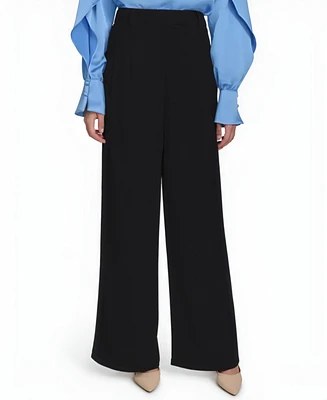 Halston Women's High-Rise Wide-Leg Full-Length Pants