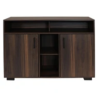 Anthony 48.5-Inch W Sideboard Buffet Cabinet with Shelves - Coffee Brown