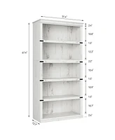 gaomon 5 Tier Bookcase, Farmhouse Book Shelf with Storage Open Display Bookshelves