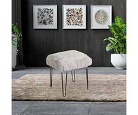 Slickblue Versatile Stool for Seating and Decor in Living Room, Bedroom, or Entryway