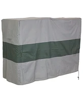 Log Rack Cover - Gray with Green Stripe - 300D Polyester with Pvc Backing - Heavy Duty Accessory for Patio, Deck and Backyard