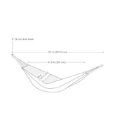 Jacquard Double Hammock - Large 2-Person for Outdoors Retro Waves