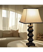 Sunnydaze Decor Stately Shapes Resin Accent Table Lamp Set of 2 - 29" H - Modern Tall Bedside Lamps - Plug-In Electric - Bulb Included