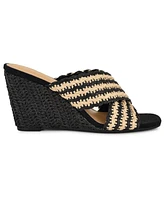 Nine West Women's Novela Woven Slip-On Wedge Sandals