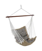 Sunnydaze Decor Tufted Victorian Large Hanging Hammock Chair