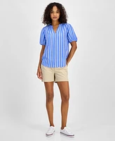 Tommy Hilfiger Women's Striped Popover Top