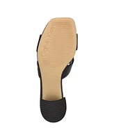 Calvin Klein Women's Valery Logo Block Heel Slide Sandals