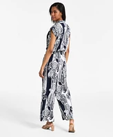 Nautica Jeans Women's Paisley Shirt Jumpsuit