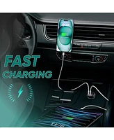 Philco Car Charger PD45W, 2 Usb-c + 1 Usb-a Fast Charging Adapter, Compact 12V/24V Vehicle Charger