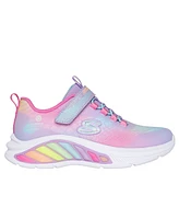 Skechers Little Girls' S-Lights: Rainbow Cruisers - Reflecting Light-Up Casual Sneakers from Finish Line